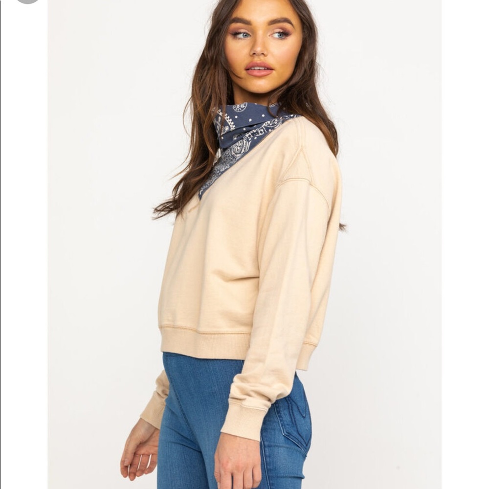 FREE PEOPLE Bandana Top Pullover - Picture 2 of 8